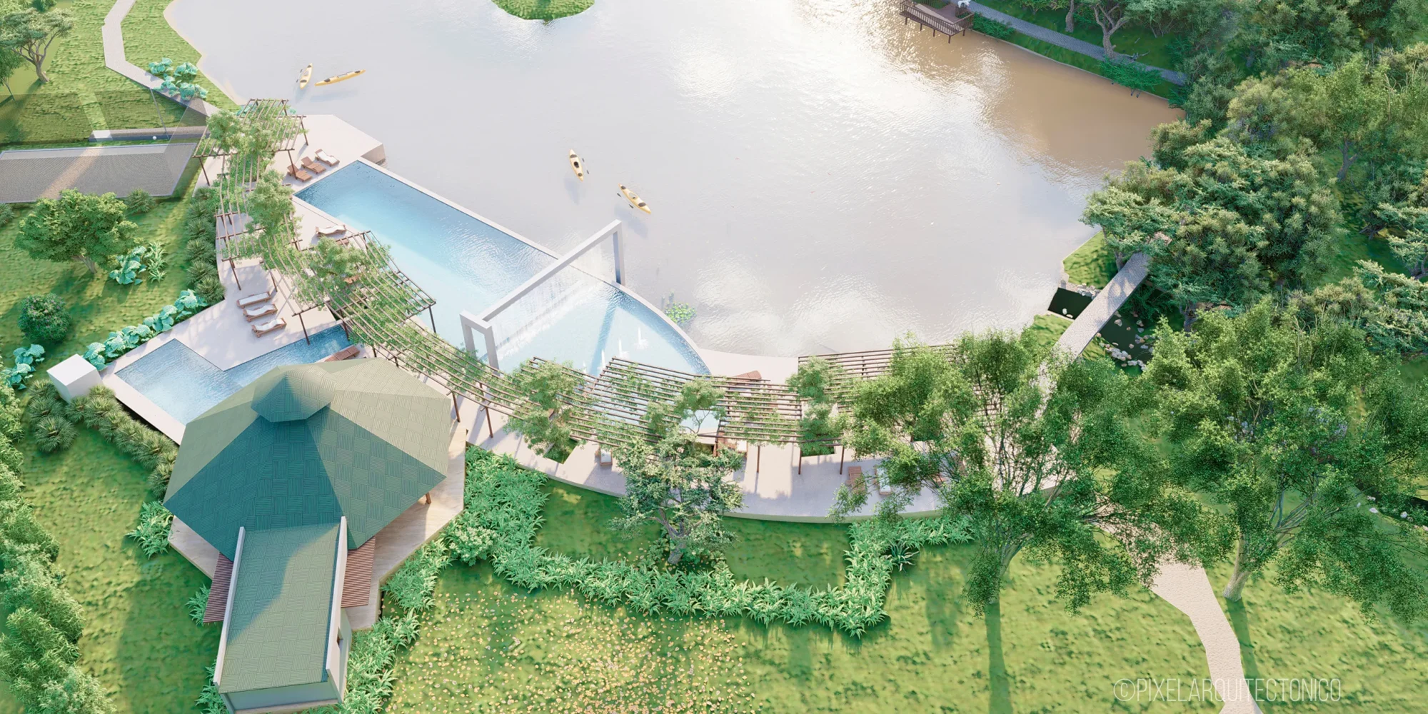 Club de lago — vista aérea — 22 Mar 2026